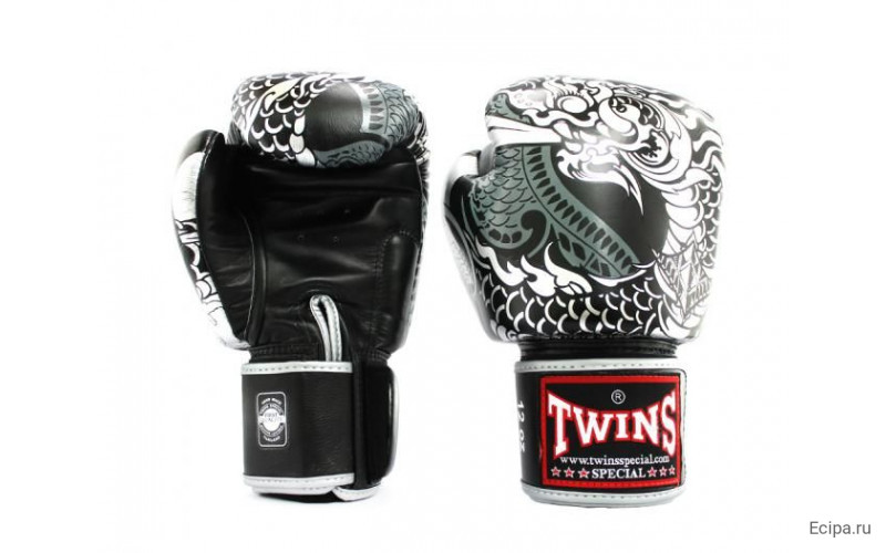 Боксерские перчатки Twins Special FBGVL3-52 Dragon black 16 oz