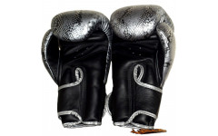 Боксерские перчатки TKB Snake Black Silver 14 oz