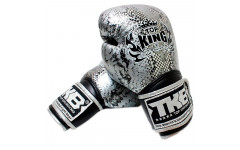 Боксерские перчатки TKB Snake Black Silver 14 oz
