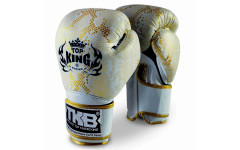 Боксерские перчатки TKB Snake White Gold 10 oz Боксерские перчатки TKB Snake White Gold 10 oz