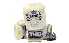 Боксерские перчатки TKB Snake White Gold 14 oz