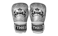 Боксерские перчатки TKB Snake White Silver 14 oz