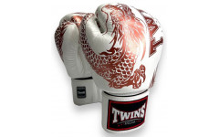 Боксерские перчатки TWINS Special FBGVL3-49 white brown 12 oz