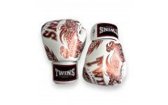 Боксерские перчатки TWINS Special FBGVL3-49 white brown 12 oz