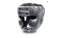 Боксерский шлем Top King Silver / Black Snake Edition Head Guard M