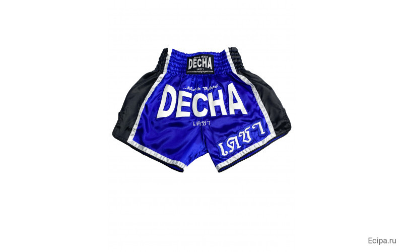 Шорты для тайского бокса Decha синий-черный XL