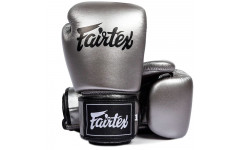 Боксерские перчатки Fairtex BGV1C-PLUS gun metallic 10 oz