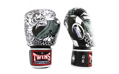 Боксерские перчатки Twins Special FBGVL3-52 Dragon black-silver 10 oz