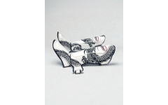 Защита голени Twins Special FSGL10-49 white black - M