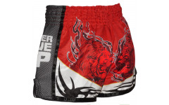 Шорты для бокса BORN TO BE TIGER WHITE-RED XL