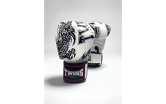 Боксерские перчатки TWINS FBGVL3-49 white black 14 oz Боксерские перчатки TWINS FBGVL3-49 white black 14 oz