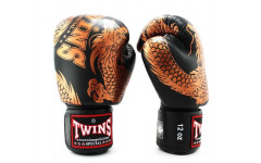 Боксерские перчатки TWINS FBGVL3-49 black brown 12 oz Боксерские перчатки TWINS FBGVL3-49 black brown 12 oz