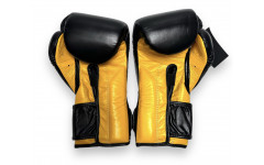 Боксерские перчатки Fairtex BGV9 black yellow 10 oz