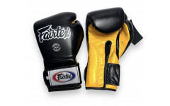 Боксерские перчатки Fairtex BGV9 black yellow 14 oz