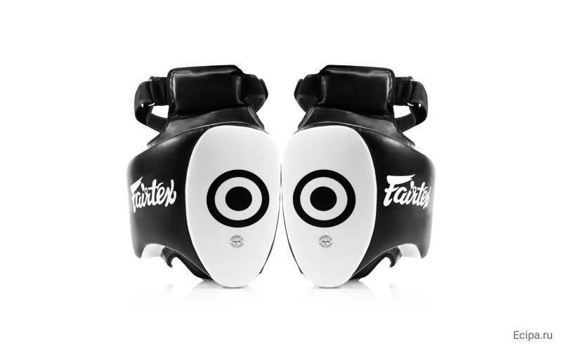 Тренерские накладки для Лоу Кика Fairtex TP5 black white