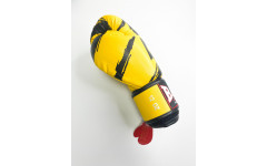 Боксерские перчатки Raja model 3 yellow 10 oz