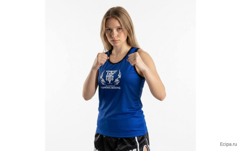 Майка для соревнований Top King Boxing blue S